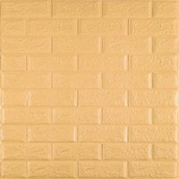 3D панель самоклеюча цегла Жовто-пісочна цегла 700x770x5мм (009-5) Sticker Wall SW-00000028