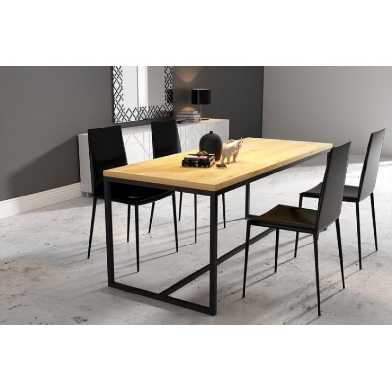 Обідній стіл у стилі Loft NS-1150 780x2000x900 мм Черный