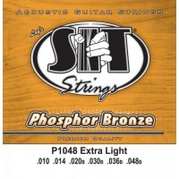 Струни для акустичної гітари SIT P1048 Extra Light Phosphor Bronze Acoustic Guitar Strings 10/48 Струни для акустичної гітари SIT P1048 Extra Light Phosphor Bronze Acoustic Guitar Strings 10/48