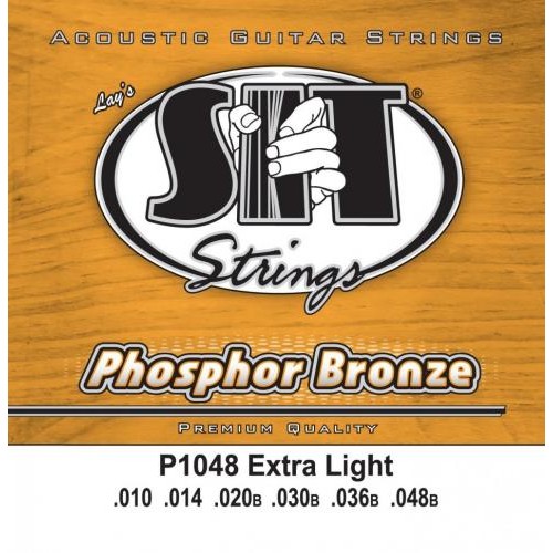 Струни для акустичної гітари SIT P1048 Extra Light Phosphor Bronze Acoustic Guitar Strings 10/48 Струни для акустичної гітари SIT P1048 Extra Light Phosphor Bronze Acoustic Guitar Strings 10/48