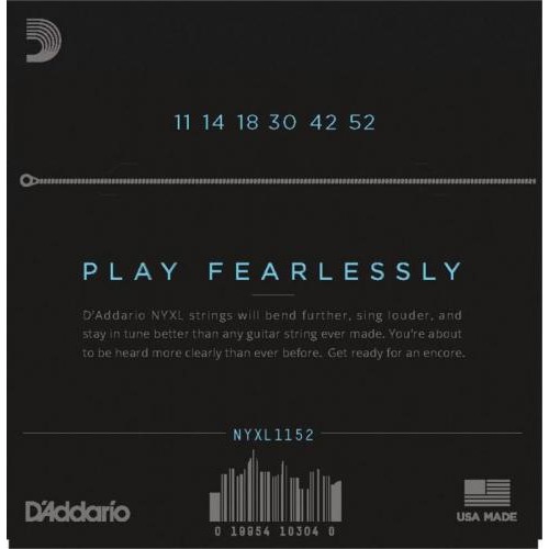 Струни для електрогітари D'Addario NYXL1152 Medium Top / Heavy Bottom 11/52 Струни для електрогітари D'Addario NYXL1152 Medium Top / Heavy Bottom 11/52