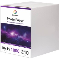 Фотопапір Galaxy 210 г/м2 глянець 10x15 см Білий 1000 шт