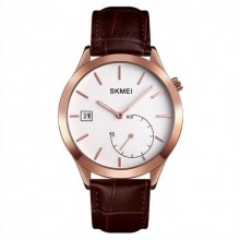 Чоловічий кварцовий годинник Skmei 1581 Prestige коричневий