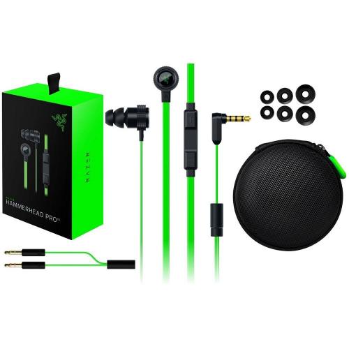 Дротові ігрові навушники Razer Hammerhead Pro V2 3.5 мм mini-Jack Зелені з чорним (59227)