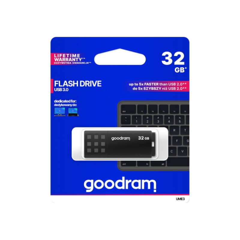 Флеш-накопичувач USB3.0 32GB GOODRAM UME3 Black (UME3-0320K0R11)