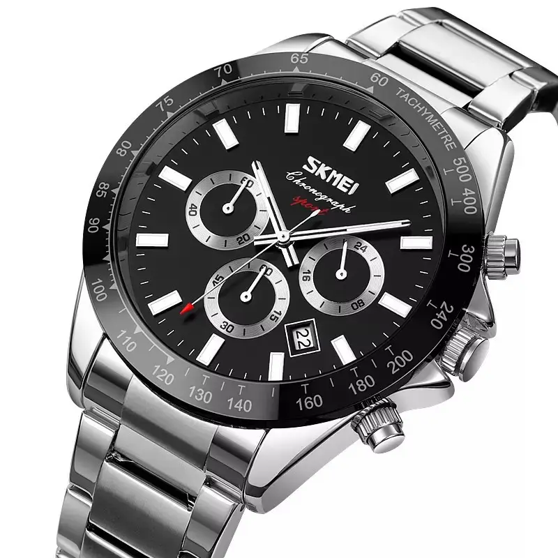 Чоловічий класичний годинник Skmei 9259 Сріблястий