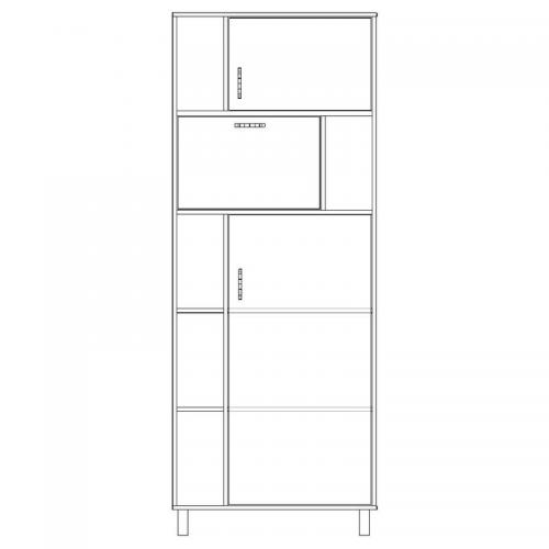 Шафа-Пенал Тиса Мебель ШС-809 Дуб сонома 205x35x80 см Шафа-Пенал Тиса Мебель ШС-809 Дуб сонома 205x35x80 см