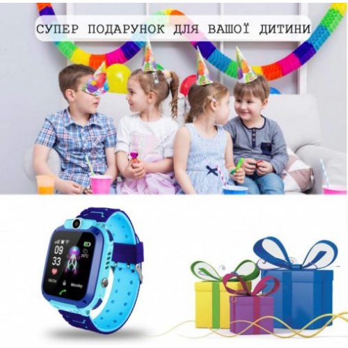 Смарт-годинник KID Watch Дитячий Розумний годинник GPS+WiFi з вологозахистом IP67 Синій з блакитним в інтернет супермаркеті PbayMarket!