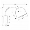 Бра Candellux Rupi 27x22 см Біло-коричневий (21-75482)