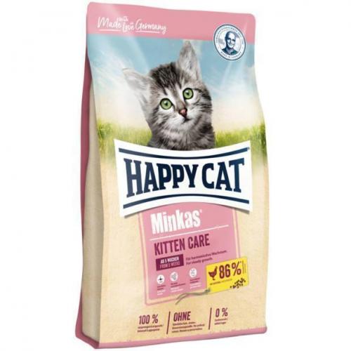 Корм для кошенят Happy Cat Minkas Kitten Care з птахом 10 кг Корм для кошенят Happy Cat Minkas Kitten Care з птахом 10 кг