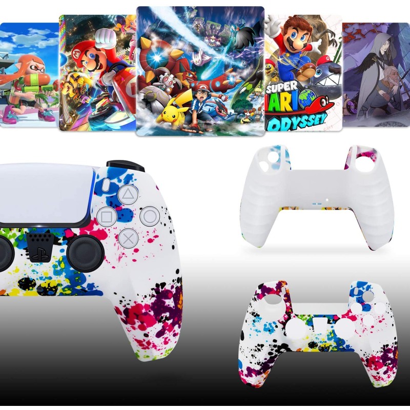 Комплект захисних силіконових чохолів Urban Dreams на контролер PS5 Dualsense для Sony PlayStation 5 + Набір стиків (PIA010)