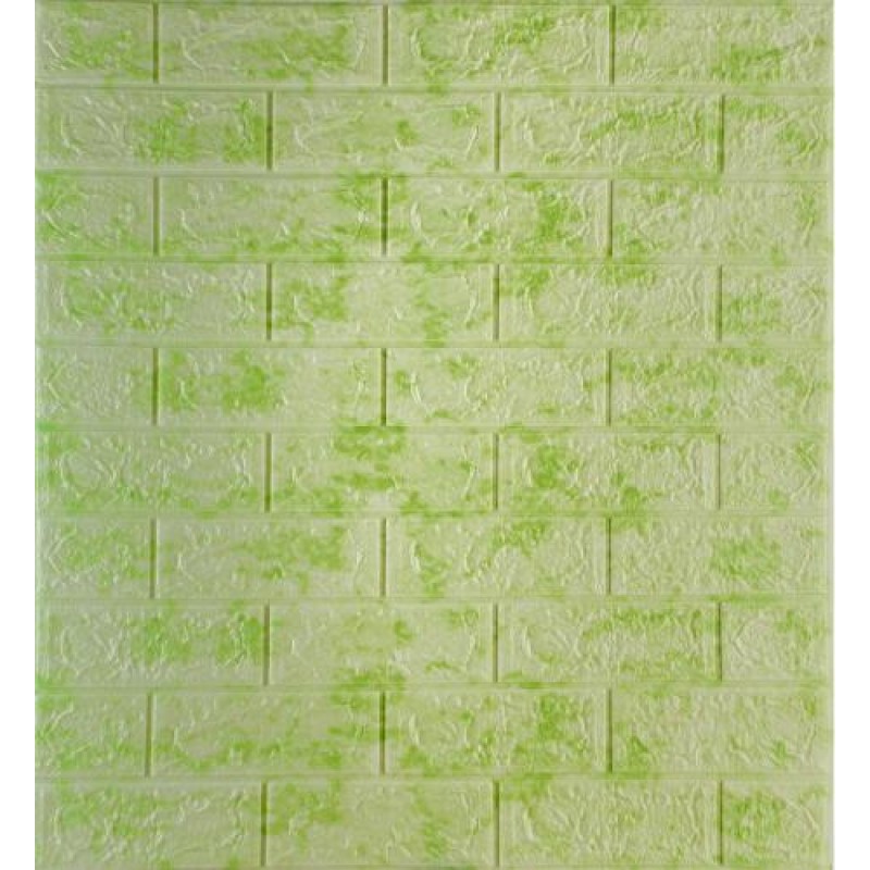 Самоклеюча декоративна 3D панель 3D Loft 700x770x5 мм Салатовий