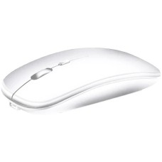 Мишка комп'ютерна Macarone Bluetooth USB безшумна перезаряджаєма Білий (SH0000316)