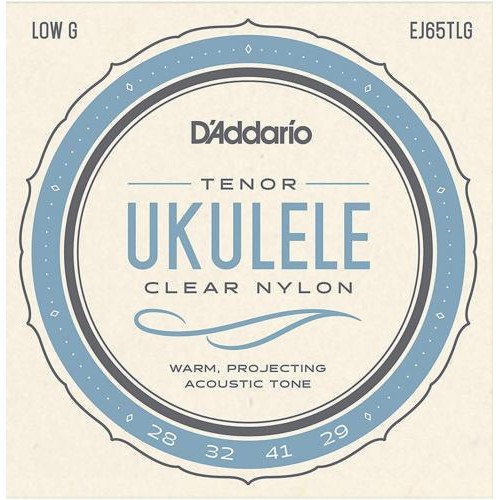 Струни для укулеле D'Addario EJ65TLG Clear Nylon Tenor Ukulele Strings 28/29 Струни для укулеле D'Addario EJ65TLG Clear Nylon Tenor Ukulele Strings 28/29