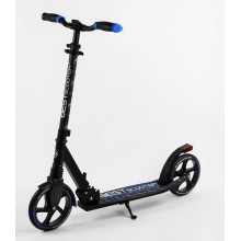 Двоколісний самокат Best Scooter складаний амортизатор стоп сигнал 100 кг Black and blue (105431)