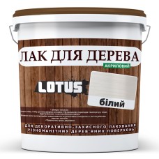 Лак для дерева Lotus Глянець Білий 5 л