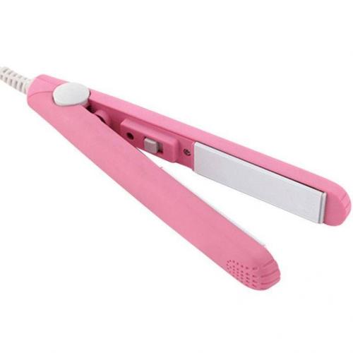 Випрямляч щипці Straightener Style Mini для укладання волосся та створення об'єму Рожевий