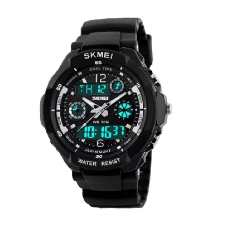 Дитячий спортивний наручний годинник Skmei 1060 s-shock Чорний