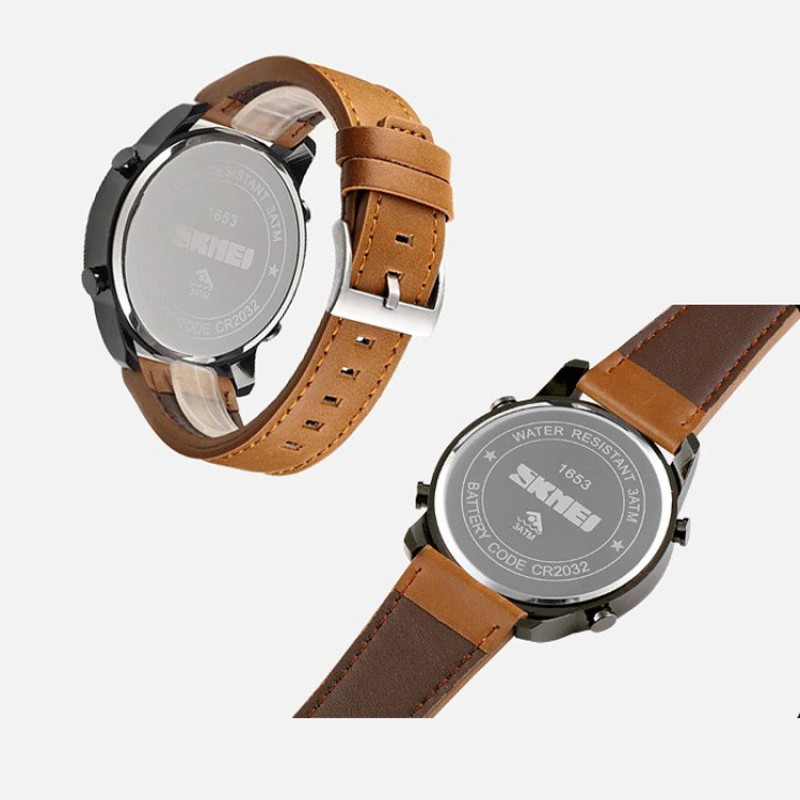 Чоловічий спортивний годинник Skmei 1653 коричневий