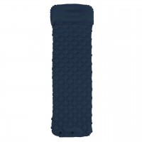 Надувний туристичний матрац RIAS Sleeping Pad з насосом 180х65см Navy Bue (3_05012)