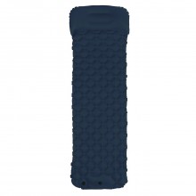 Надувний туристичний матрац RIAS Sleeping Pad з насосом 180х65см Navy Bue (3_05012)