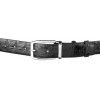 Ремінь чоловічий CROCODILE LEATHER Чорний (18008)