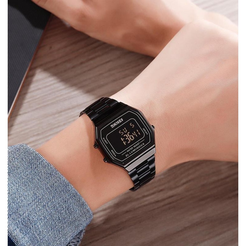 Чоловічий наручний годинник Skmei 1647 Чорний