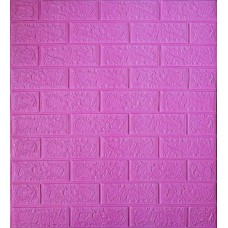 Самоклеюча декоративна 3D панель Loft-Expert під рожеву рівну цеглу 700x770x4 мм