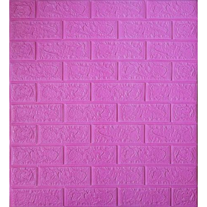 Самоклеюча декоративна 3D панель Loft-Expert під рожеву рівну цеглу 700x770x4 мм