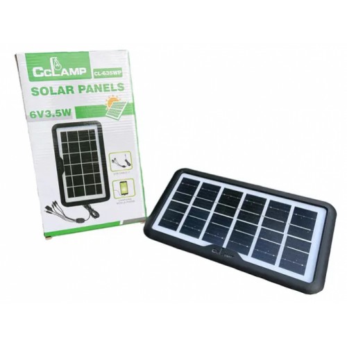 Сонячний зарядний пристрій CCLAMP CL-635 6V 3.5W Black (3_03086) Сонячний зарядний пристрій CCLAMP CL-635 6V 3.5W Black (3_03086)