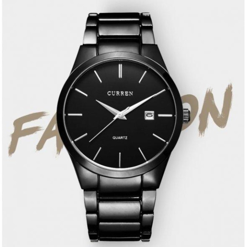 Наручний годинник чоловічий Curren Adam Чорний (1313322680)