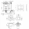 Набір Qtap Інсталяція 3 В 1 Nest Qt0133M425 З Панеллю Змиву Квадратної Qt0111M06028Crm + Унітаз З Сидінням Robin Qt1333046Enrw