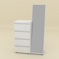 Комод із дзеркалом Компанит Білий (new1-152)