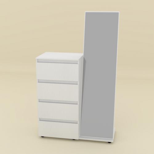 Комод із дзеркалом Компанит Білий (new1-152) Комод із дзеркалом Компанит Білий (new1-152)