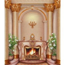 Фотошпалери Арт Декор Камін Бароко 242х201