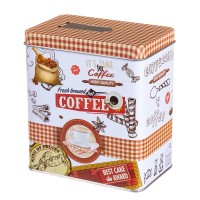 Коробка для зберігання з дозатором Elso Coffee 8х14х12 см Різнокольоровий (SK000298)