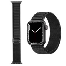 Ремінець нейлоновий до годинника SmartX Ultra / Apple Watch кріплення на 42/44/45/49 мм чорний (UR160B)