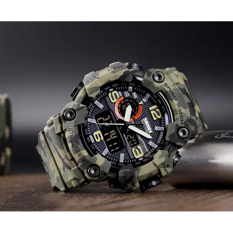 Чоловічий наручний годинник Skmei 1520 Камуфляж