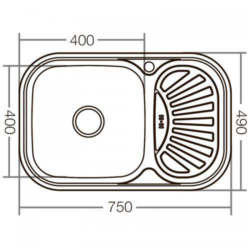 Мийка кухонна ZERIX Z7549-08-180D decor (ZX1607) в інтернет супермаркеті PbayMarket!