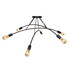 Люстра підвісна MSK Electric Orion на шість ламп Е27 NL 9832-6 BK Чорний (619542)