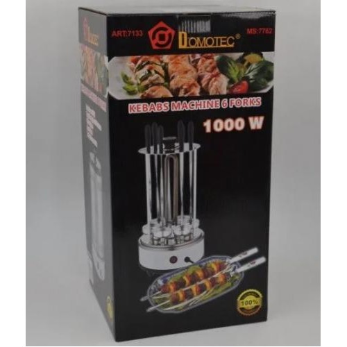 Електрошашличниця вертикальна Domotec BBQ MS-7782 нержавіюча сталь Електрошашличниця вертикальна Domotec BBQ MS-7782 нержавіюча сталь
