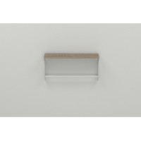 Полиця настінна Ferrum-decor Юзібі 270x700x150 метал Білий ДСП Сонома Трюфель 16 мм (UZI0054)