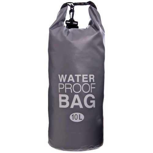 Водонепроникний гермомішок з плечовим ременем Waterproof Bag 10л TY-6878-10 (PVC) Сірий (PT0492) в інтернет супермаркеті PbayMarket!