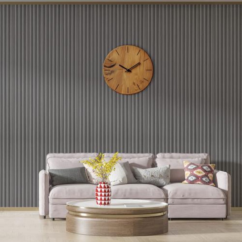 Декоративна стінова рейка Sticker Wall WPC Олов'яний 160x3000x23 мм (SW-00001530)