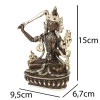 Статуя Манджушрі (тиб. Джампел Янг) Бронза, часткове сріблення Ручна робота Kailash 15 см (26778) в інтернет супермаркеті PbayMarket!