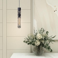 Світильник підвісний MSK Electric Flow у стилі лофт під лампу Е27 чорний муар MR 6041 BK