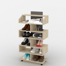 Стелаж для взуття ТО-215 Дуб сонома Графіт 114.2x60 см