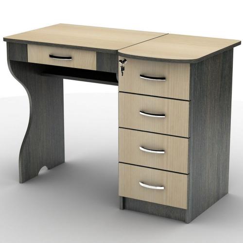 Стіл комп'ютерний Тиса Мебель СУ-6 Венге Молочний 750x570x1040 мм Стіл комп'ютерний Тиса Мебель СУ-6 Венге Молочний 750x570x1040 мм