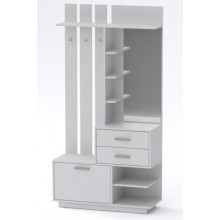 Передпокій з гачками Компанит Єва 100,3х38х195 см Альба білий