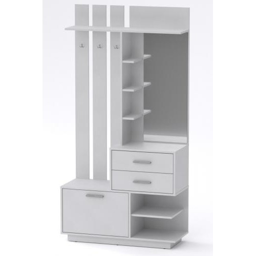 Передпокій з гачками Компанит Єва 100,3х38х195 см Альба білий Передпокій з гачками Компанит Єва 100,3х38х195 см Альба білий